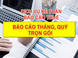 BÁO CÁO THUẾ HÀNG THÁNG